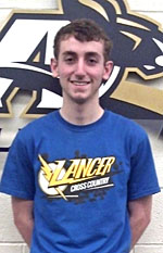 Bayley Tow is shown after finishing ninth in the 3200-meter run at the state indoor track championships. (photo submitted)