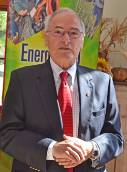 OSU Interim President Joseph Alutto also speaks prior to the signing of the research agreement.