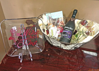 This gift basket is one of those being raffled off during the Pig Races sponsored by the YWCA of Van Wert County. (photo submitted)