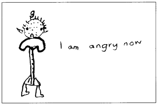 A child’s illustration of being angry. Drawing a picture is a better choice than decking someone. (Photo submitted.)