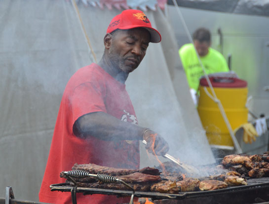 2013 Van Wert Rib Fest-Cooking ribs