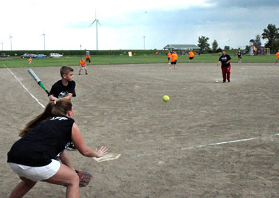 Scott youngsters play softball at Bresler Park for the first time in nearly 15 years. (photo submitted)