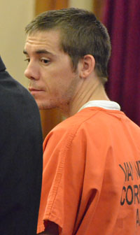 Chris Lindeman enters a plea change during hearings held Wednesday in Van Wert County Common Pleas Court. (Dave Mosier/Van Wert independent)