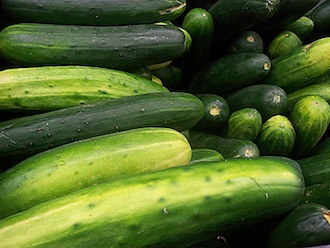 A photograph of fresh garden cucumbers by Cindy Pirani won first place in the slide category. (photo submitted.)