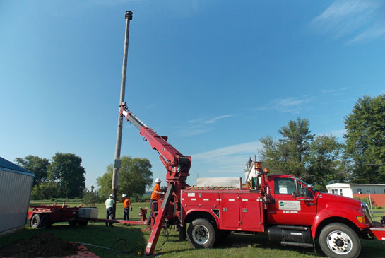 Tornado siren installed in Elgin 8-2013