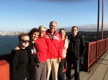 The Hovermans with George and Altha Brooks and their daughter on the Golden Gate Bridge. (photo submitted)