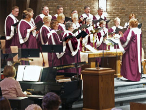 Its choir has always been an important part of the worship experience at Trinity United Methodist Church. (photo submitted)