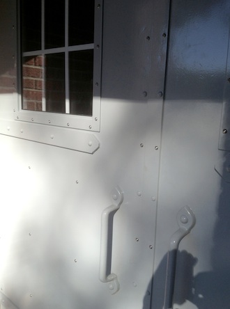Detail of refurbished original steel doors. (Photo submitted.)