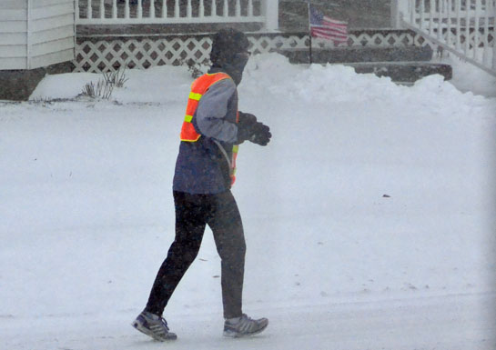 Jogger in snow 1-2-14