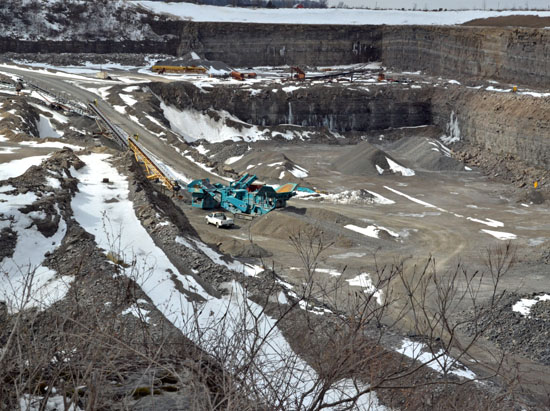 Ridge Quarry is shown with its new stone crusher. (Dave Mosier/Van Wert independent)