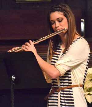 LeAndryce Miller performs a flute solo during the 11th annual Van Wert County Artists Recital on Sunday afternoon. (Dave Mosier/Van Wert independent)