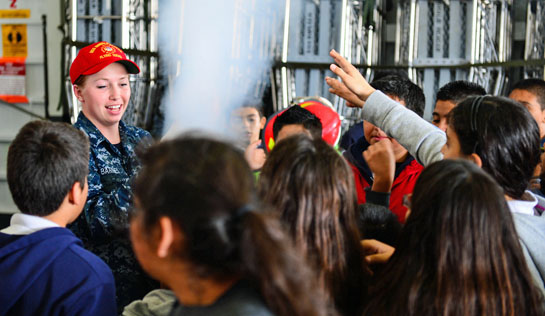 Barnes on USS Ronald Reagan 3-2014