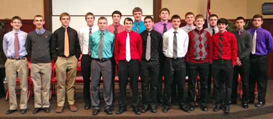 Van Wert boys' basketball scholar-athlete award winners.