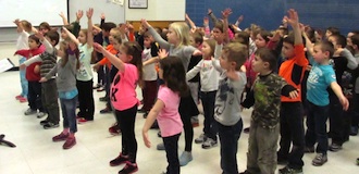 Kindergarten music class. (Photo submitted.)