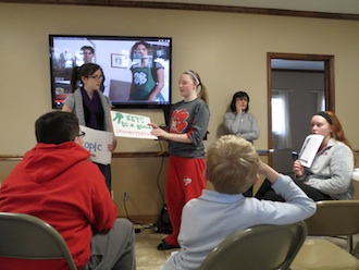 Presentation at the Clever Clover 4-H Club meeting. (Photo submitted.)