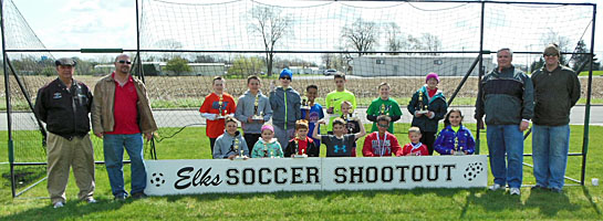 Winners of the Elks Soccer Shootout are shown. (Elks photo)