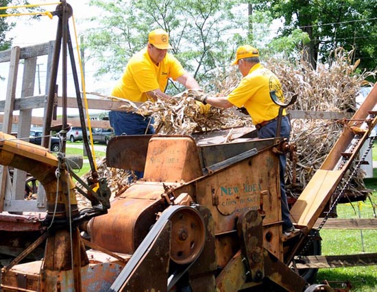 Antique farming equipment, like this threshing machine, are just one of the many draws for this year's Old Fashioned Farmers Days celebration. (VW independent file photo)