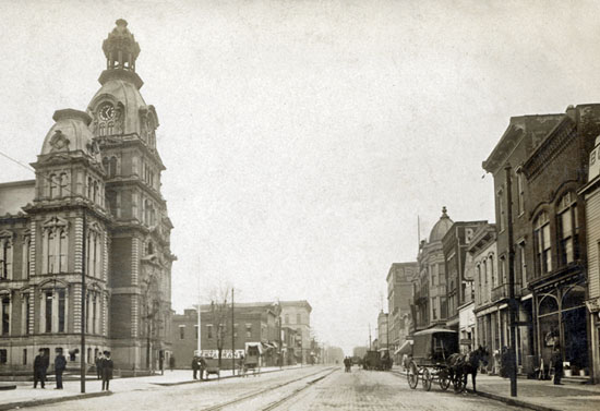 The Van Wert County Courthouse as it was shortly after construction in 1876. (archival photo)