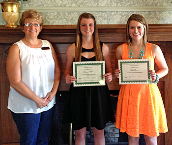 YWCA Executive Director Tammy Branham (left) with scholarship winners Hannah Hulbert (center) and Lisa Lawson. (YWCA photo)