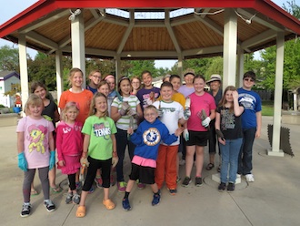 Clever Clovers 4H group met recently at the Children's Garden. (Photo submitted.)