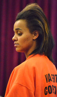 Tristan Boaz is shown during her arraignment hearing in December 2013. (VW independent file photo)