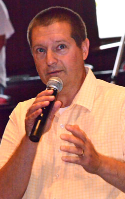 Van Wert City Schools Technology Coordinator John Butler provides his last update Wednesday for the Board of Education. (Dave Mosier/Van Wert independent)