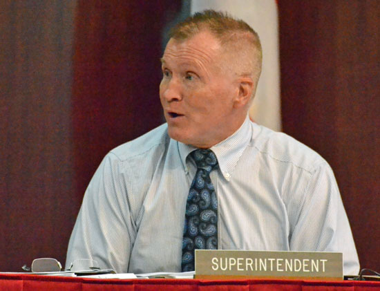 Van Wert City Schools Superintendent Ken Amstutz talks about a recent meeting with parents over concerns in the New Tech project-based learning program. (Dave Mosier/Van Wert independent)