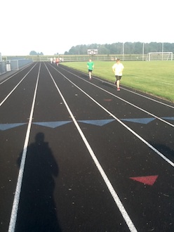 This week in our Elementary Physical Education classes, the 3rd through 6th graders ran the timed mile out on the track as part of the Presidential Fitness Test. The students were taught information on proper running form, breathing techniques, and the importance of exercise and cardiovascular endurance. (Photo submitted.)