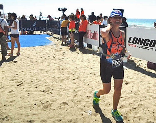 Deb Ford triathlon finish 9-2014