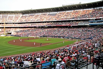 Photo caption #1 Rex Dolby's photo of the Atlanta Braves' home game against the Cincinnati Reds. (Photo submitted.)