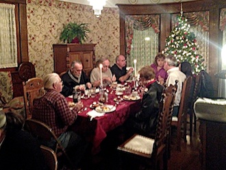 Van Wert Area Photography Club members enjoy their Christmas dinner in the Clark Mansion. (Photo submitted.)