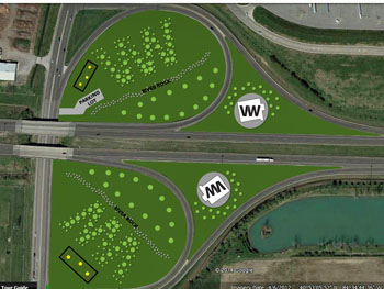 The design above represents what the U.S. 30/127-224 interchange would look like when completed. (graphic submitted)