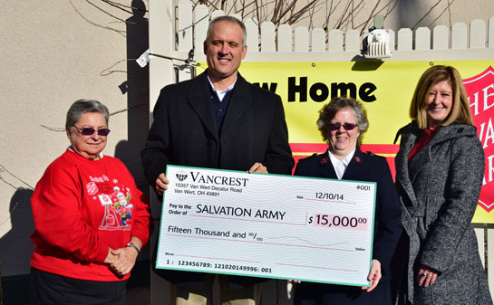 Vancrest donation to Salvation Army 12-2014