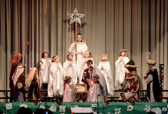 The final scene in St. Mary’s annual Christmas pageant takes us back to Bethlehem, where it all began. (Photo submitted.)