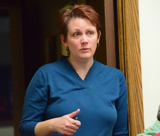 Grant/project consultant Danielle Steinhauser of CT Consultants talks about possible projects in Van Wert County during Tuesday's meeting of the Regional Planning Commission. (Dave Mosier/Van Wert independent)