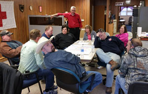 Red Cross Disaster Team members and other emergency responders meet for a training session. (photo submitted)