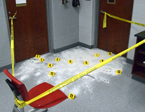 The ICAP class "crime scene." (Dave Mosier/Van Wert independent)