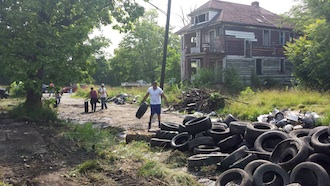 Detroit resilient residents are beginning to emerge. Neighborhoods are beginning to clear away, plant and clean up vacant spaces. (Photo submitted.)