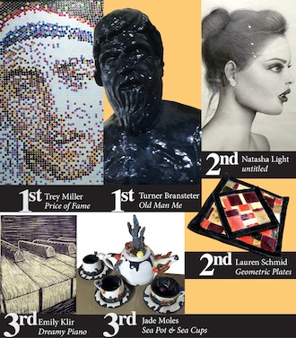 Winning artwork from the Wassenberg 2015 High School Invitational. (Photo submitted.)