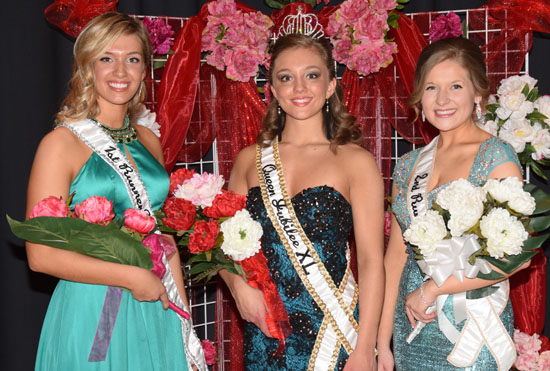 Queen Jubilee XL Schylar Miller (center) is flanked by First Runner-Up Baylee Neate (left) and Second Runner-Up Laurel Wehrkamp. (Dave Mosier/Van Wert independent)