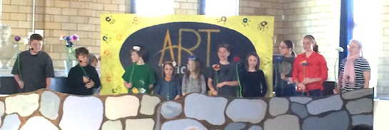 Wassenberg Art Center ArtReach students presented a puppet show in which they created all the puppets and sets. ArtReach teacher Diane Bendele of Delphos directed the production. (Photo submitted.)