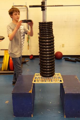 Popsicle bridge test. (Photo submitted.)