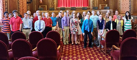 Crestview students at Ohio Supreme Court 5-2015