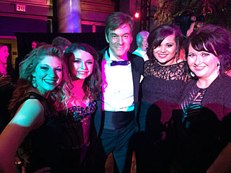 Shown are (from the left) Kelsea Allenbaugh, Kylie Hohman, Dr. Oz, Olivia Brown and Kim Hohman. (photo submitted)