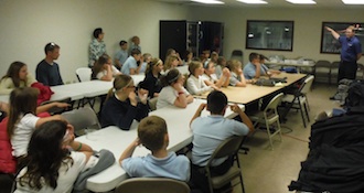 St. Marys students learn about designing and building automobiles.  (Photo submitted.)