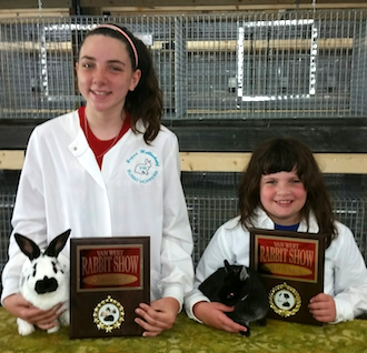 From the left:  Brynn Mollenkopf second best in show, Evelyn Lamb best in show.  (Photo submitted.)