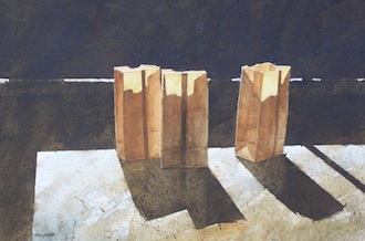 Luminaries, chosen by the Ohio Watercolor Society was created by watercolorist, Allen Hutton. Hutton is leading a watercolor workshop at the Wassenberg Art Center. (Photo submitted.)