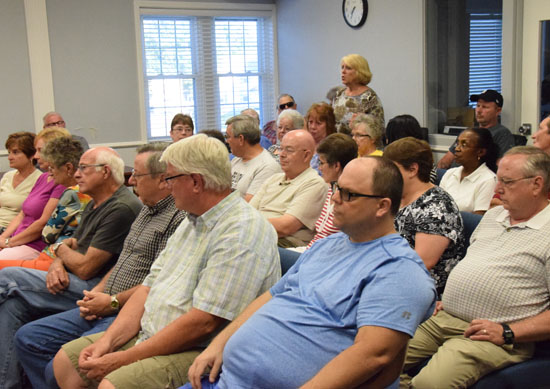 A number of Sunrise Court residents attend Monday night's Van Wert City Council meeting to discuss recent flooding in the area. (Dave Mosier/Van Wert independent)