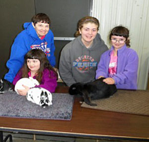 Convoy Community Days Parade Grand Marshal Judy Wortman (in blue hoody) with young 4-H exhibitors. (photo submitted)