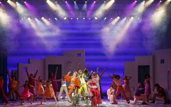 A scene from the traveling production of Mama Mia!, which is coming to the Niswonger Performing Arts Center today and Wednesday. (photo submitted)